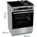Комбинирана печка Gorenje GKC6C60XT - 60 см.