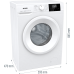 Свободностояща перална машина Gorenje WNGPI72SBS - 7 кг, 1200 обр./мин.
