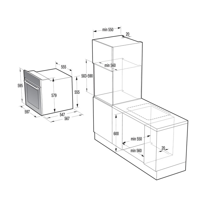 Furna Za Vgrazhdane Klas A Obem 67 L Gorenje Bo635e20x Uredi